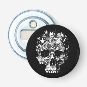 Schedel & Sterren IV Button Flesopener