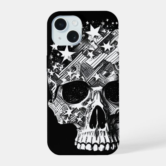 Schedel & Sterren IV iPhone 15 Case (Achterkant)