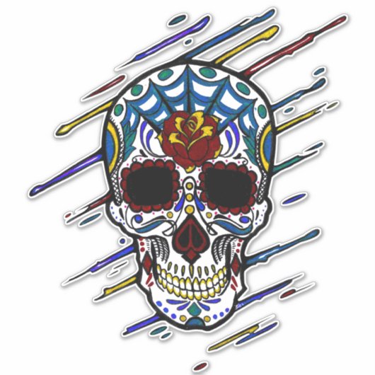 schedel sticker (Voorkant)