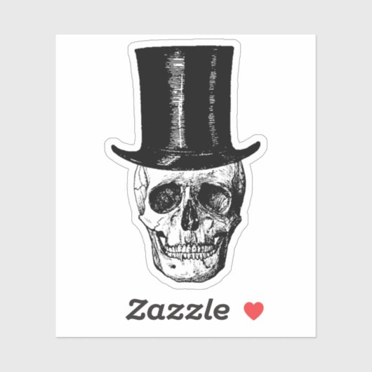 schedel Stickers, schedel laptop Sticker, Sticker (Vel)