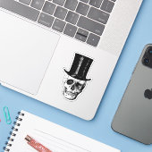schedel Stickers, schedel laptop Sticker, Sticker (Laptop met iPhone)