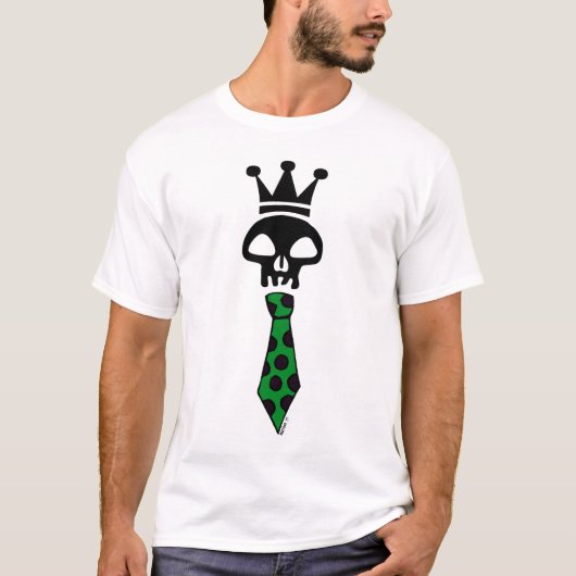 Schedel Stropdas Groen T-shirt (Voorkant)