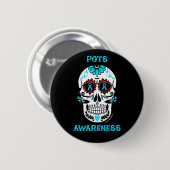 Schedel Suiker/Bewustzijn...POTS Ronde Button 5,7 Cm (Voorkant /achterkant)