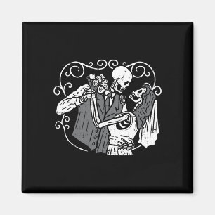 Schedel suiker bruidegom bruid grappig dia muertos magneet