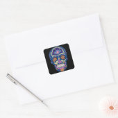 Schedel Suiker Design Vierkante Sticker (Envelop)