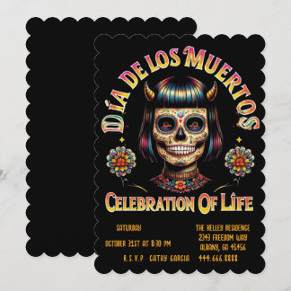 Schedel Suiker Feest Uitnodiging - Dia De Los Muer