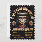 Schedel Suiker Feest Uitnodiging - Dia De Los Muer (Voorkant)