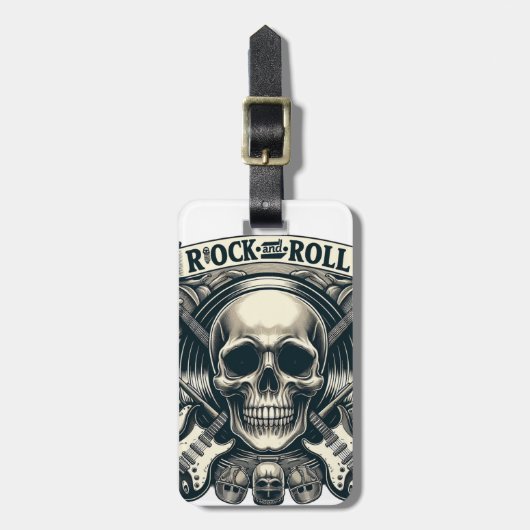 Schedel & Symbolen Bagagelabel (Voorkant verticaal)