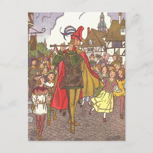 schedel Tale Pied Piper van Hamelin door Hauman Briefkaart (Voorkant)