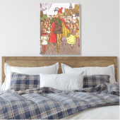  schedel Tale Pied Piper van Hamelin door Hauman Canvas Afdruk (Insitu (Slaapkamer))