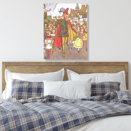  schedel Tale Pied Piper van Hamelin door Hauman Canvas Afdruk (Insitu (Slaapkamer))