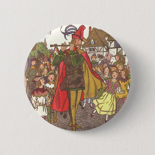 schedel Tale Pied Piper van Hamelin door Hauman Ronde Button 5,7 Cm (Voorkant)