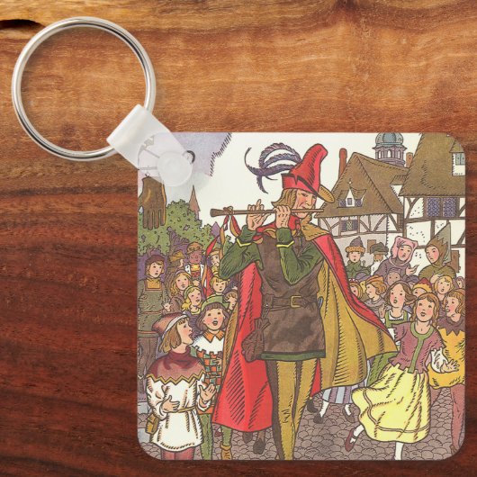  schedel Tale Pied Piper van Hamelin door Hauman Sleutelhanger (Voorkant)