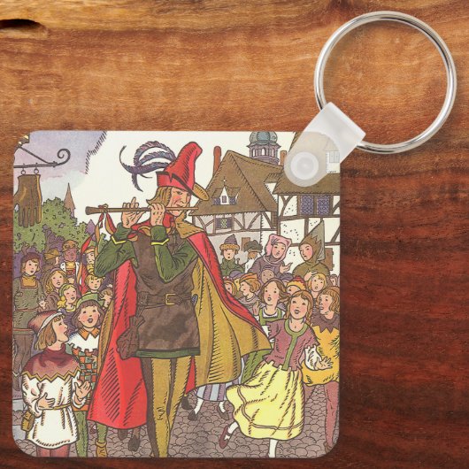  schedel Tale Pied Piper van Hamelin door Hauman Sleutelhanger (Achterkant)