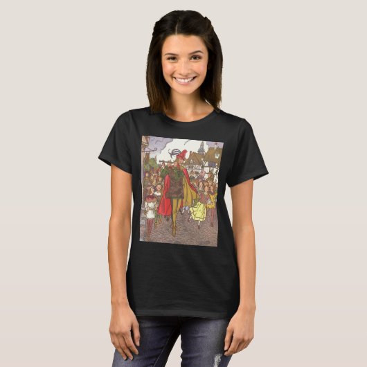  schedel Tale Pied Piper van Hamelin door Hauman T-shirt (Voorkant volledig)