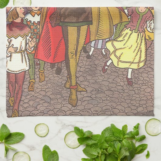  schedel Tale Pied Piper van Hamelin door Hauman Theedoek (Gevouwen)