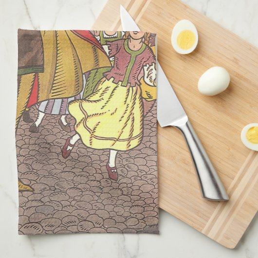  schedel Tale Pied Piper van Hamelin door Hauman Theedoek (Quarter Fold)