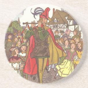 schedel Tale Pied Piper van Hamelin door Hauman Zandsteen Onderzetter