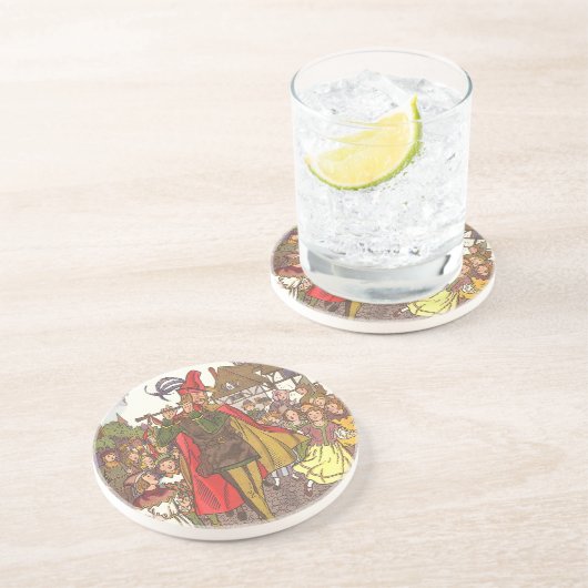  schedel Tale Pied Piper van Hamelin door Hauman Zandsteen Onderzetter (Zijkant)