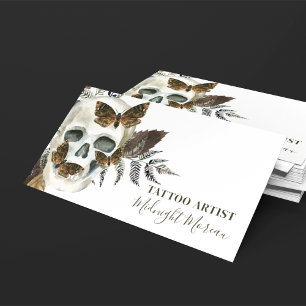 Schedel Tattoo Artist QR Code Visitekaartje
