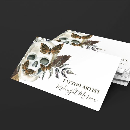 Schedel Tattoo Artist QR Code Visitekaartje