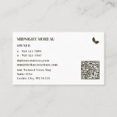 Schedel Tattoo Artist QR Code Visitekaartje (Achterkant)