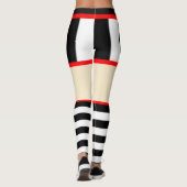 Schedel Tattoo Gestreepte Leggings (Achterkant)