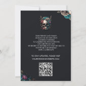 Schedel Tattoo Gotische bruiloft Update Annulering Kaart (Achterkant)