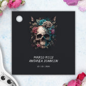 Schedel Tattoo Rock en Roll Gotische bruiloft Bedankjes Labels
