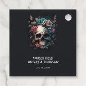 Schedel Tattoo Rock en Roll Gotische bruiloft Bedankjes Labels (Achterkant)