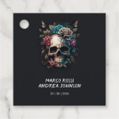 Schedel Tattoo Rock en Roll Gotische bruiloft Bedankjes Labels (Voorkant)