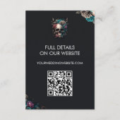 Schedel Tattoo Rock en Roll Gotische bruiloft Informatiekaartje (Achterkant)