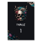 Schedel Tattoo Rock en Roll Gotische bruiloft Kaart (Voorkant)