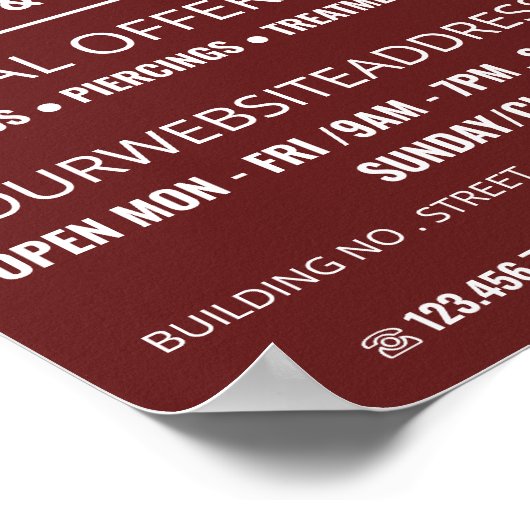 Schedel Tattoo, Tattoo & Body Piercing Studio Adve Poster (Hoek)