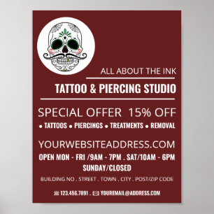 Schedel Tattoo, Tattoo & Body Piercing Studio Adve Poster