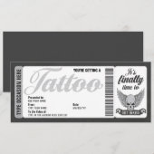 Schedel Tattoo tegoed certificaat ticket cadeaukaa Kaart (Voorkant / Achterkant)