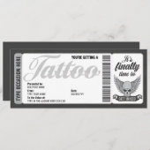 Schedel Tattoo tegoedcertificaat Ticket cadeaukaar Kaart (Voorkant / Achterkant)