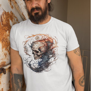 Schedel Tattooontwerp T-shirt