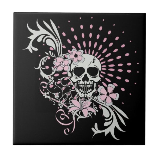  schedel tegeltje (Voorkant)