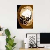 Schedel Tekening Poster Print (Thuiskantoor)