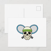 Schedel Tennis Tennisracket Briefkaart (Voorkant / Achterkant)
