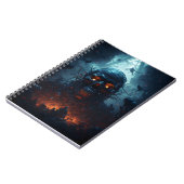 Schedel thema Geweldige Halloween enge schedel Notitieboek (Linkerzijde)