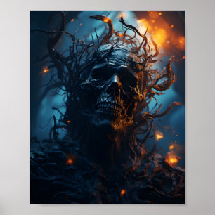 Schedel thema Geweldige Halloween enge schedel Poster