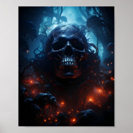 Schedel thema Geweldige Halloween enge schedel Poster