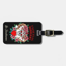 Schedel tussen vrouwen Tattoo kunst-geïnspireerde  Bagagelabel