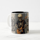 schedel tweekleurige koffiemok (Voorkant links)