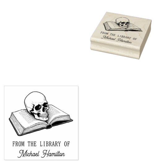  schedel uit de bibliotheek van het boek Custom Na Rubberstempel (Gestempeld)