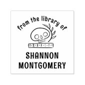 Schedel uit de Bibliotheek van Jouw naam Zelfinktende Stempel (Design)