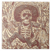 Schedel uit Oaxaca, La Calavera Oaxaqueña Tegeltje (Voorkant)