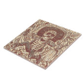 Schedel uit Oaxaca, La Calavera Oaxaqueña Tegeltje (Zijkant)
